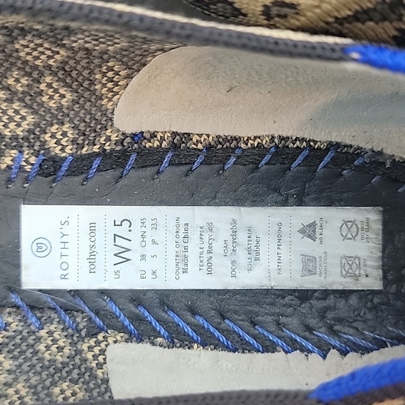 Rothys The Flat Round Toe Spotted Animal Leopard Cheetah Brown RETIRED Print 7.5 - Picture 9 of 11